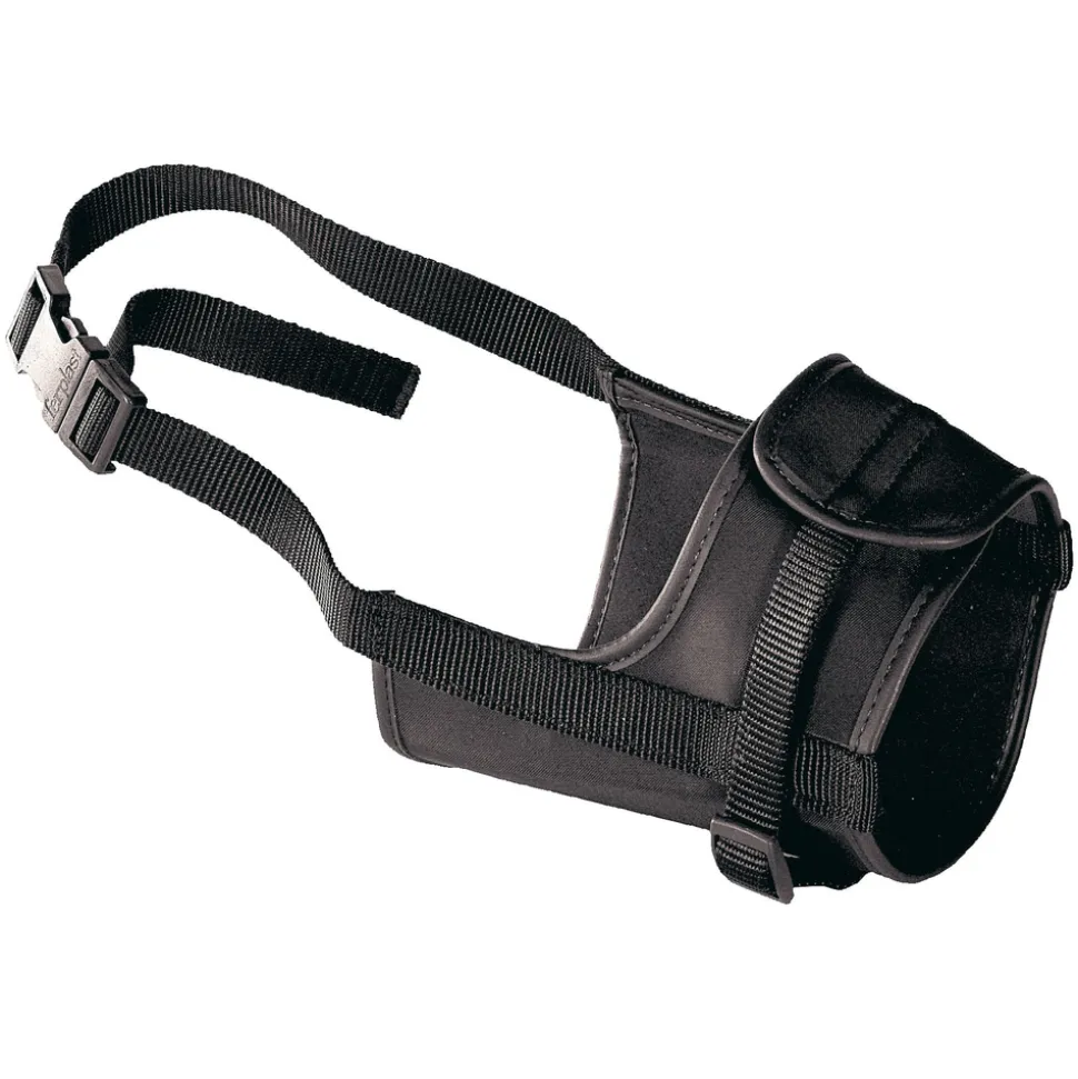 FERPLAST - Muselière en nylon noir Safe XL. Tour de museau 24 à 34 cm