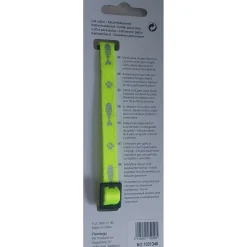 FLAMINGO - Collier réglable de 20 à 35 cm jaune motif poisson + clochette pour chat