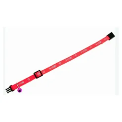 FLAMINGO - Collier réglable de 20 à 35 cm rose motif poisson + clochette pour chat