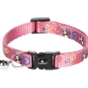 FLAMINGO - Collier ziggi réglable de 20 à 35 cm lilas avec motif souris pour chat