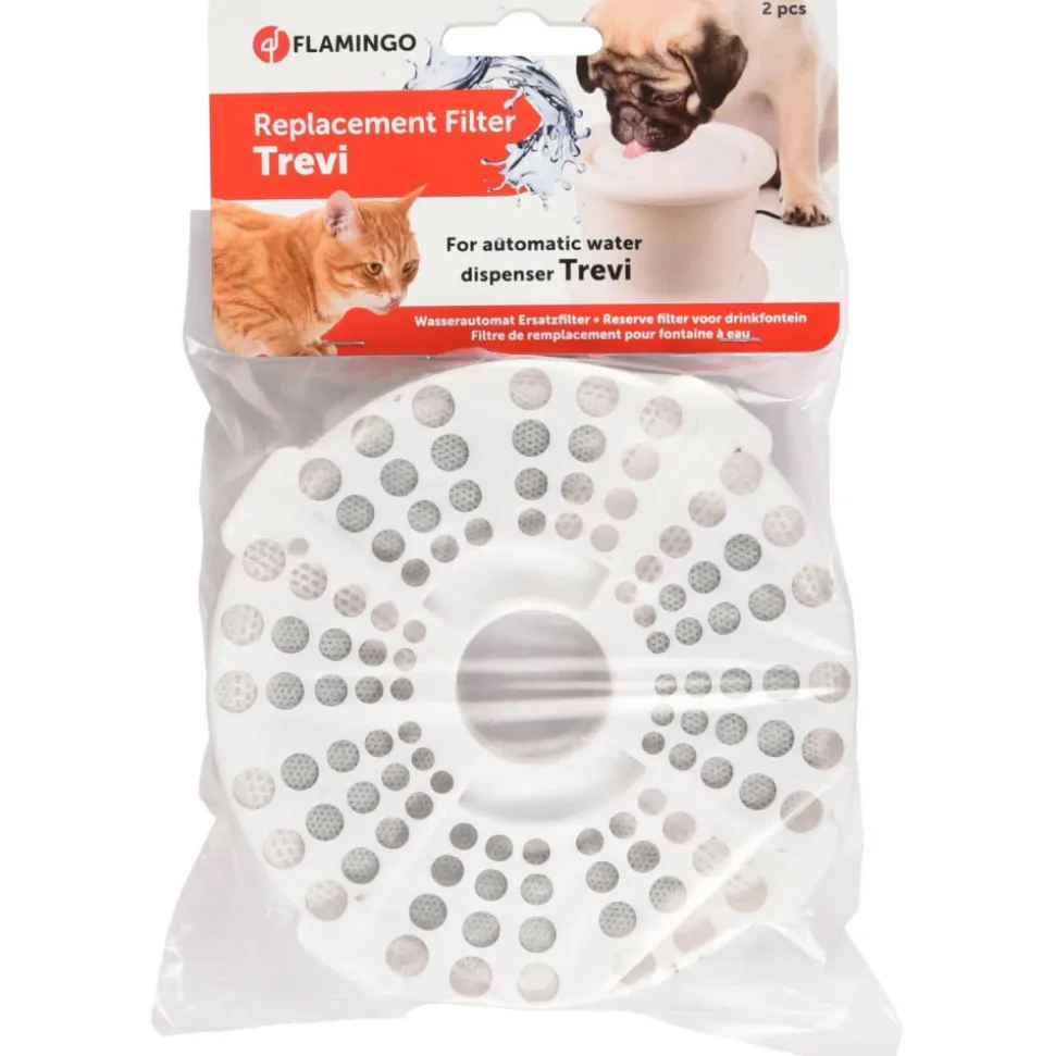 FLAMINGO - Filtre pour fontaine a eau, trevi 3l, lot de 2 filtres.