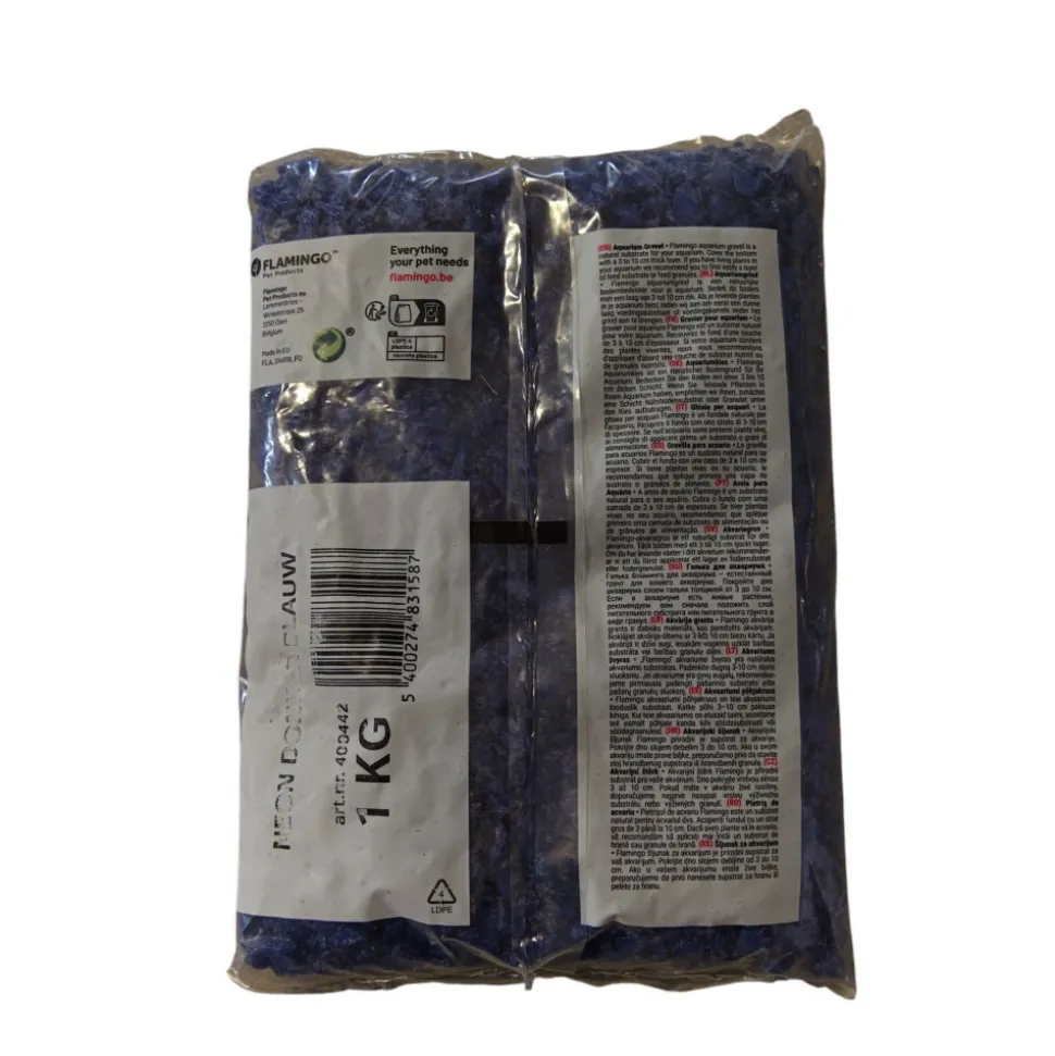 FLAMINGO - Gravier neon bleu fonce 1kg pour aquarium