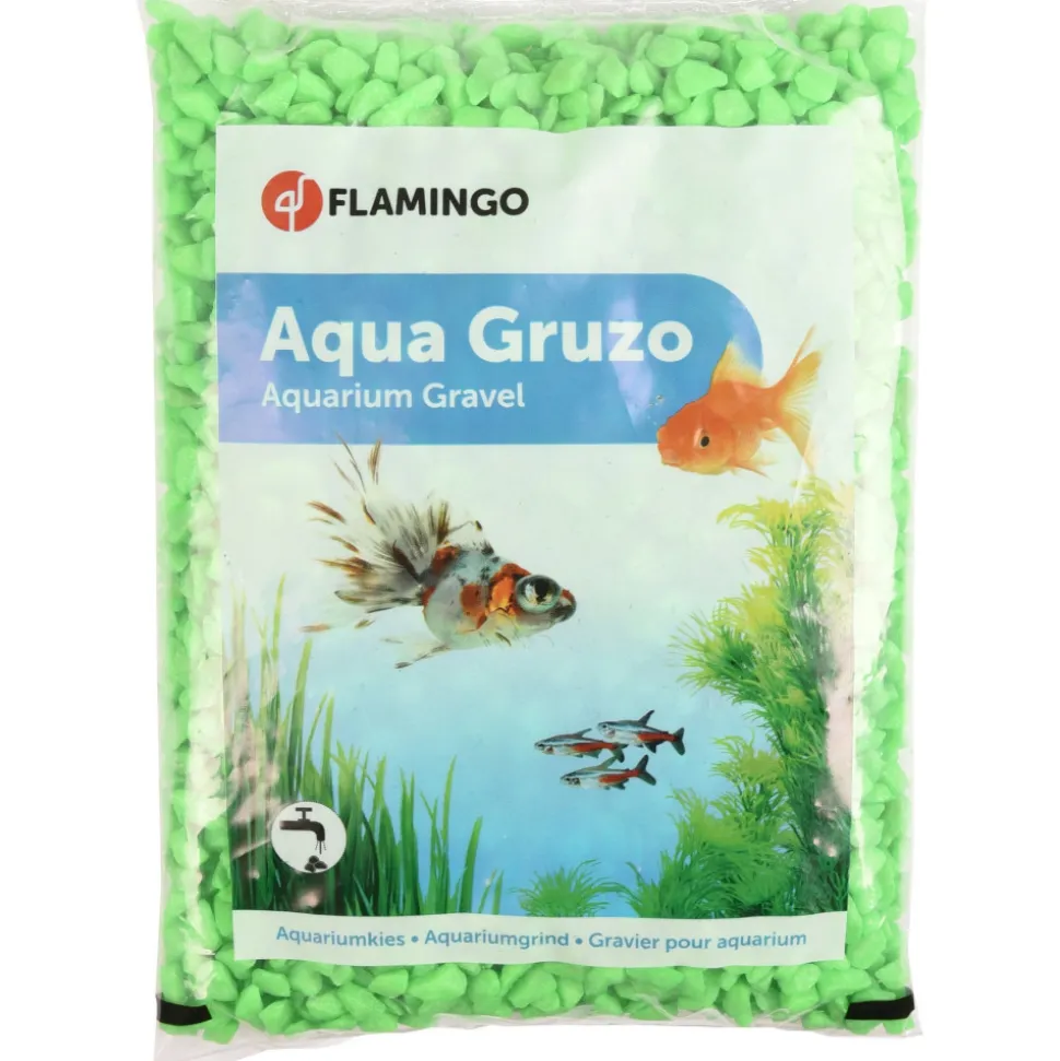 FLAMINGO - Gravier néon vert 1 kg pour aquarium