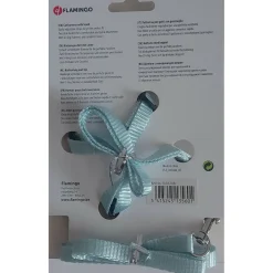 FLAMINGO - Harnais et laisse de 1,10 mètre bleu clair pour chat