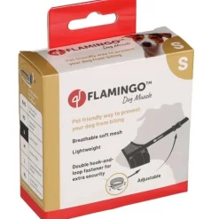 FLAMINGO - Muselière noir en nylon doux taille s pour chien