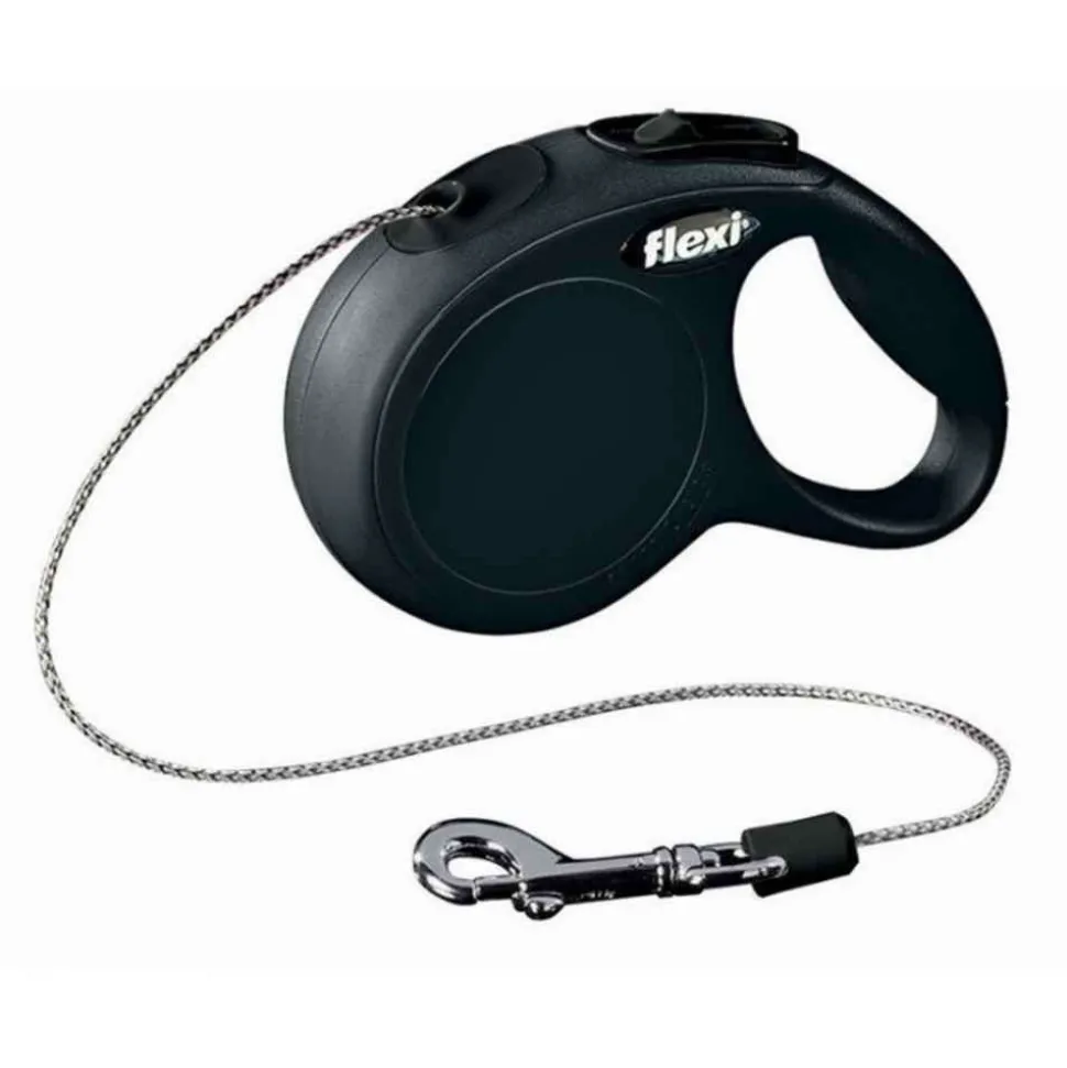 FLEXI - Laisse Flexi XS : Cordon longueur 3m Noir