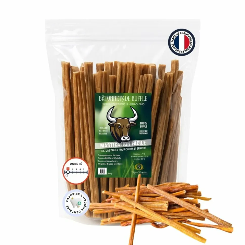FRANCE CROQUETTES - Bâtonnets de buffle (chiot et senior) - 150gr - france croquettes