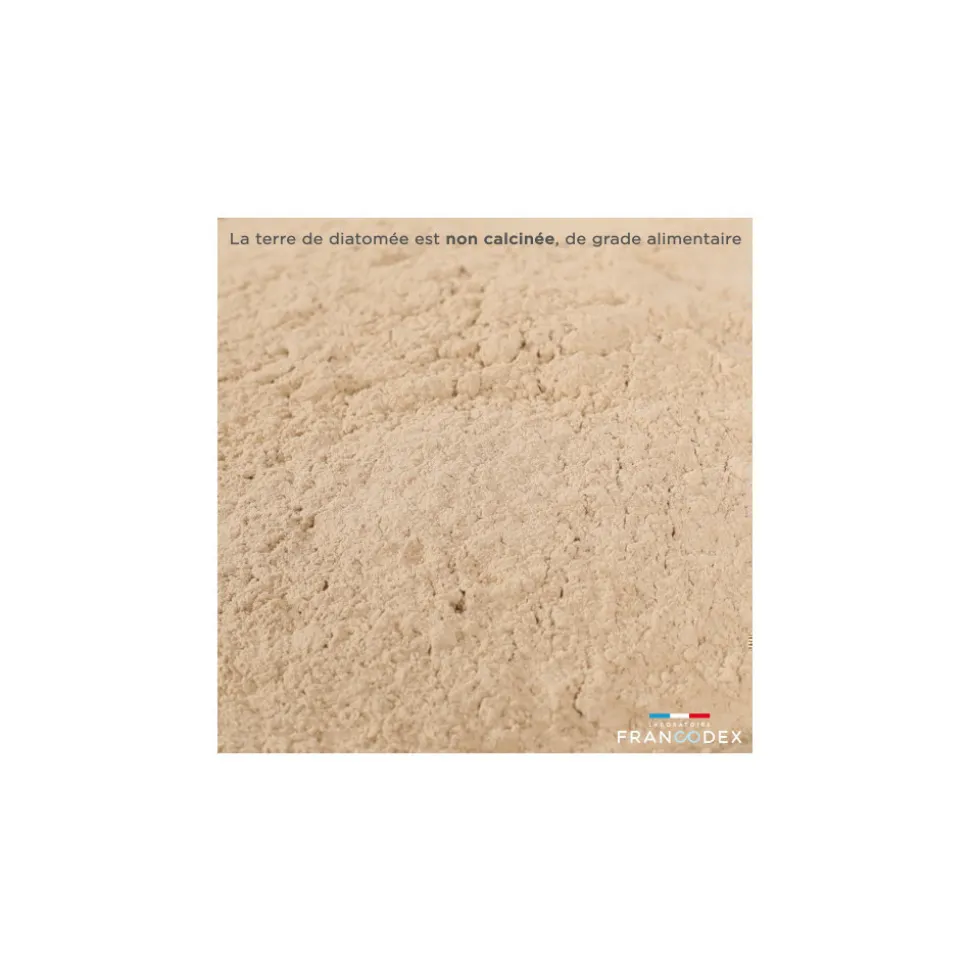 FRANCODEX - Terre de diatomée 450 g, asséchante, absorbante pour poulaillers, clapiers,