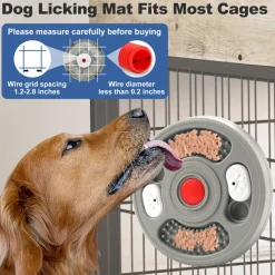 Gamelle slow food grise pour chien - mcboson - gamelles compatibles avec les cages pour chiens