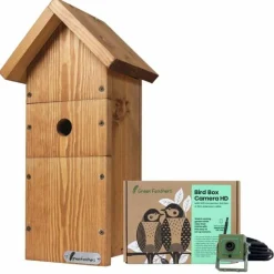 GREEN FEATHERS - Kit complet nichoir oiseaux avec caméra wifi