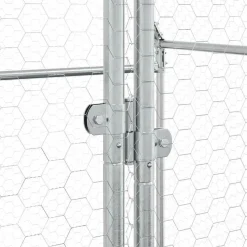 HELLOSHOP26 - Cage pour poules argenté 400 x 100 x 190 cm acier galvanisé argent
