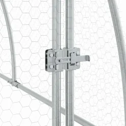 HELLOSHOP26 - Cage pour poules argenté 300 x 105 x 120 cm acier galvanisé argent