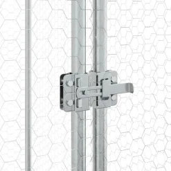 HELLOSHOP26 - Cage pour poules argenté 200 x 100 x 190 cm acier galvanisé argent