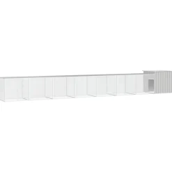 HELLOSHOP26 - Cage pour poules 800 x 91 x 100 cm acier galvanisé gris