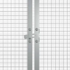 HELLOSHOP26 - Cage pour poules 200 x 91 x 100 cm acier galvanisé gris