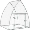 HELLOSHOP26 - Cage pour poules argenté 100 x 105 x 120 cm acier galvanisé argent