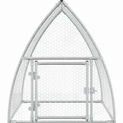 HELLOSHOP26 - Cage pour poules argenté 100 x 105 x 120 cm acier galvanisé argent