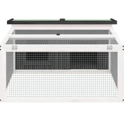 HELLOSHOP26 - Clapier 117,5 x 97 x 47,5 cm bois de pin massif gris