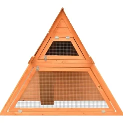HELLOSHOP26 - Clapier bois de pin et de sapin massif 152 x 128 x 108 cm bois marron