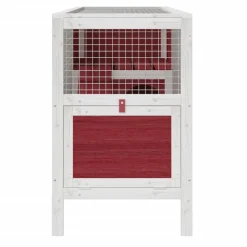 HELLOSHOP26 - Clapier moka 103 x 44 x 69,5 cm bois de pin massif marron
