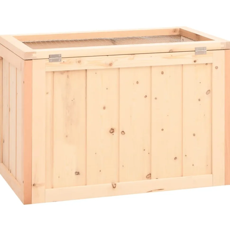 HELLOSHOP26 - Cage à hamster 60 x 35,5 x 42 cm bois massif de sapin marron