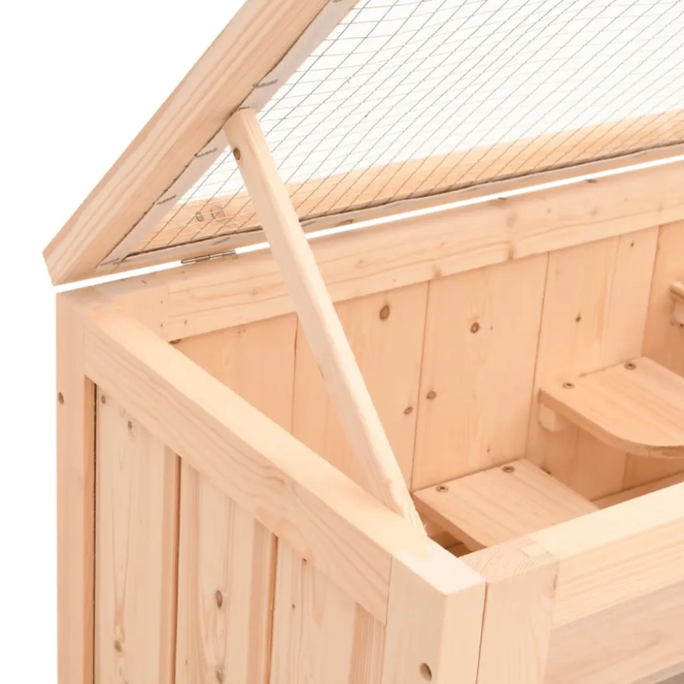 HELLOSHOP26 - Cage à hamster 60 x 35,5 x 42 cm bois massif de sapin marron