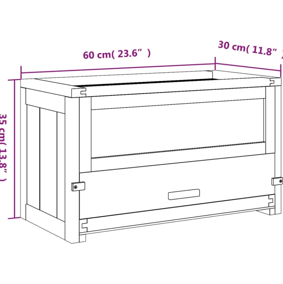 HELLOSHOP26 - Cage à hamster 60 x 30 x 35 cm bois massif de sapin marron