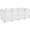 HELLOSHOP26 - Cage pour petits animaux transparent 144 x 74 x 46,5 cm pp et acier transparent