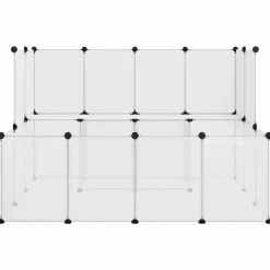 HELLOSHOP26 - Cage pour petits animaux transparent 143 x 107 x 93 cm pp et acier transparent