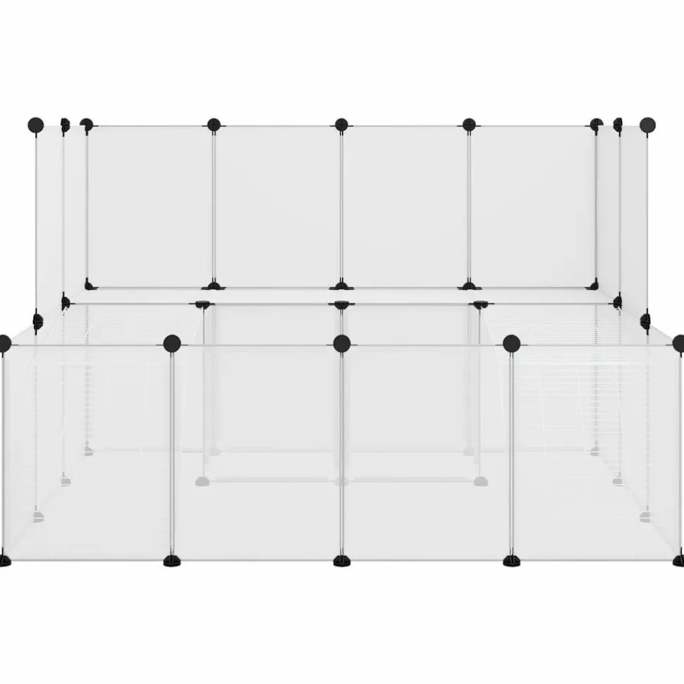 HELLOSHOP26 - Cage pour petits animaux transparent 143 x 107 x 93 cm pp et acier transparent