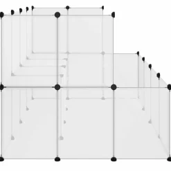 HELLOSHOP26 - Cage pour petits animaux transparent 143 x 107 x 93 cm pp et acier transparent