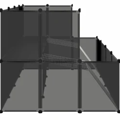 HELLOSHOP26 - Cage pour petits animaux 143 x 107 x 93 cm pp et acier noir