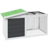 HELLOSHOP26 - Clapier 100,5 x 54 x 55 cm bois de pin massif gris