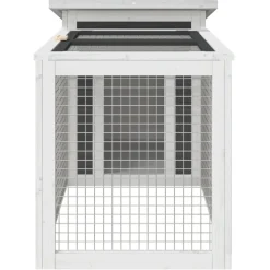 HELLOSHOP26 - Clapier 100,5 x 54 x 55 cm bois de pin massif gris