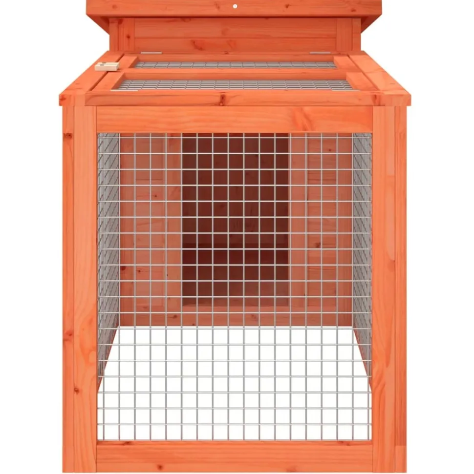 HELLOSHOP26 - Clapier 100,5 x 54 x 55 cm bois de pin massif marron