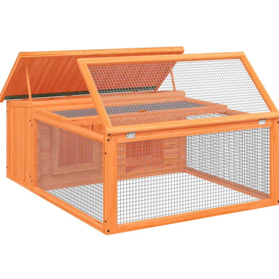HELLOSHOP26 - Clapier 117,5 x 97 x 47,5 cm bois de pin massif marron