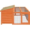 HELLOSHOP26 - Clapier 144 x 123 x 67,5 cm bois de pin massif marron