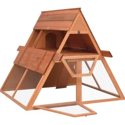 HELLOSHOP26 - Clapier 152 x 127 x 109,5 cm bois de sapin massif marron