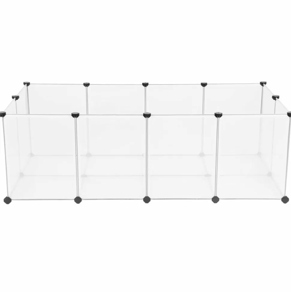 HELLOSHOP26 - Enclos petits animaux fond cage modulable cochon d'inde hamster lapin rongeur petits animaux domestiques 143 x 73 x 46 cm pan
