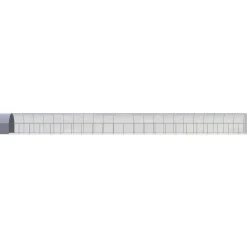 HELLOSHOP26 - Poulailler enclos cage poules d'extérieur 3 x 24 x 2 m acier galvanisé argent