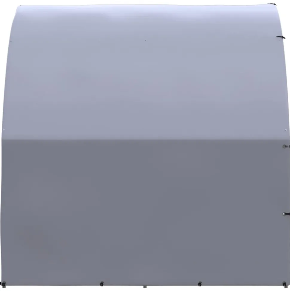 HELLOSHOP26 - Poulailler enclos cage poules d'extérieur 3 x 24 x 2 m acier galvanisé argent