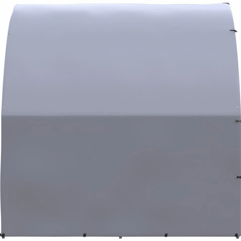 HELLOSHOP26 - Poulailler enclos cage poules d'extérieur 3 x 16 x 2 m acier galvanisé argent