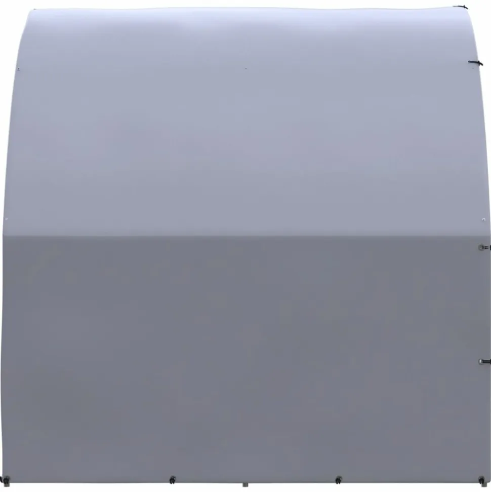 HELLOSHOP26 - Poulailler enclos cage poules d'extérieur 3 x 2 x 2 m acier galvanisé argent