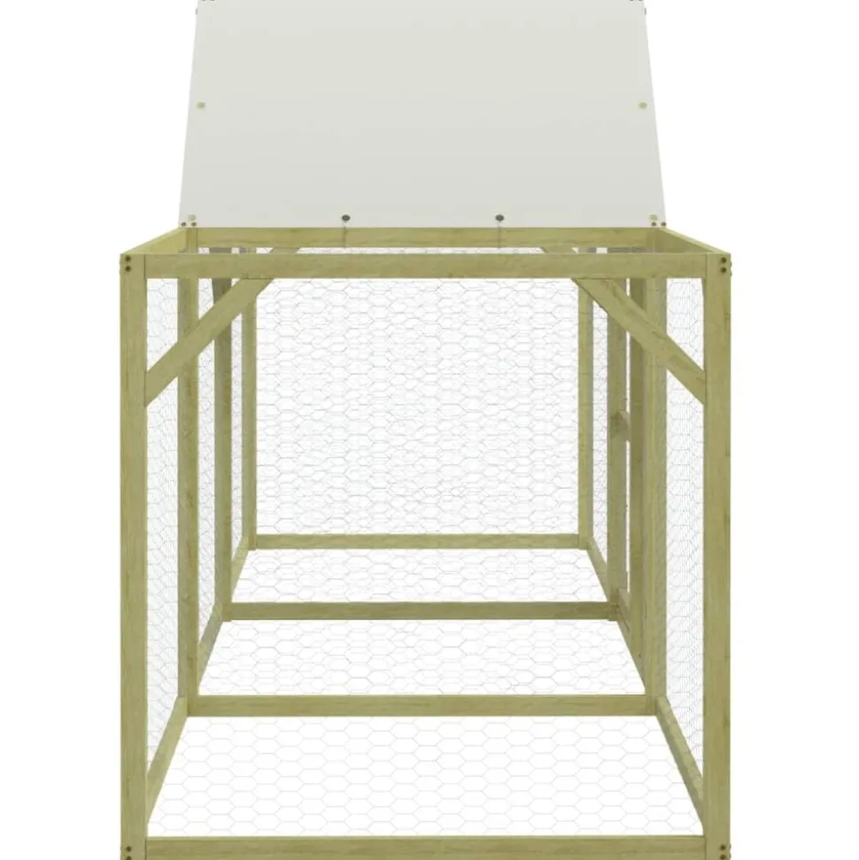 HELLOSHOP26 - Poulailler enclos cage poules 300 x 100 x 150 cm bois de pin massif imprégné marron