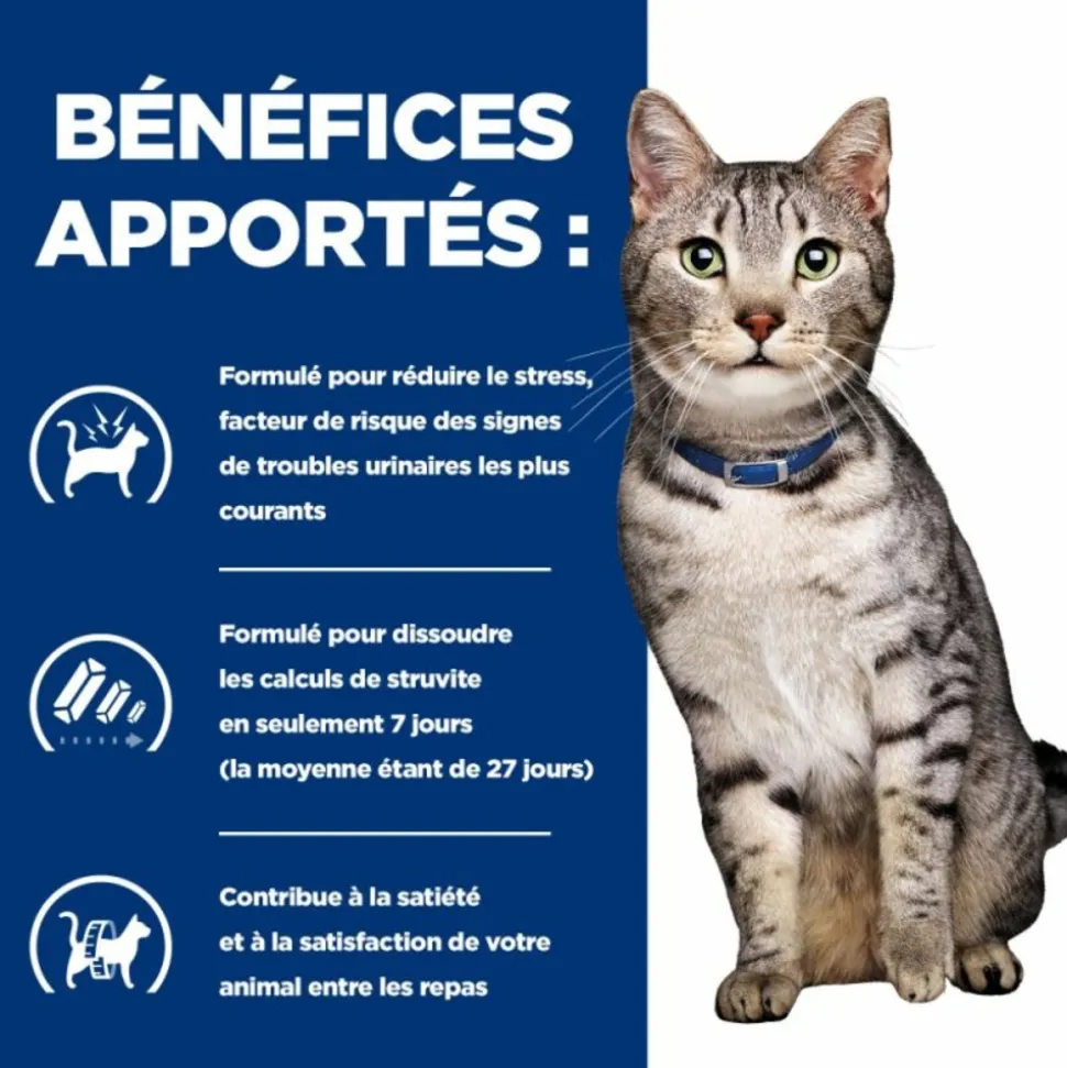 HILL'S - Croquettes chat adult prescription diets c/d urinary stress + metabolic - hill's 3 kg