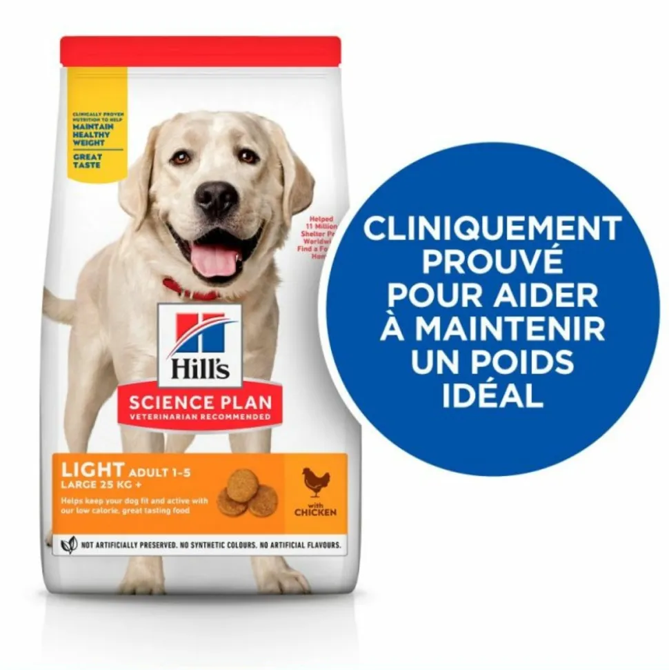 HILL'S - Croquettes chien science plan adulte light large poulet - hill's 14 kg