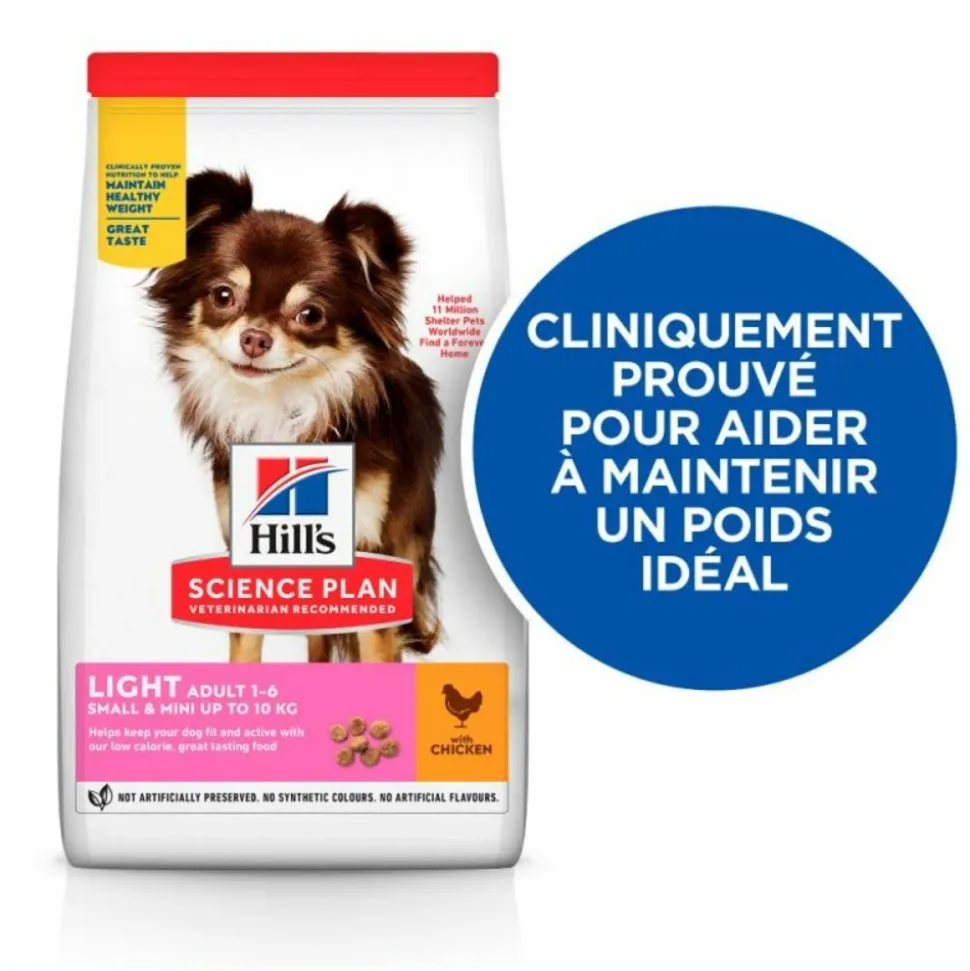 HILL'S - Croquettes chien science plan adulte light small & mini poulet - hill's 6 kg