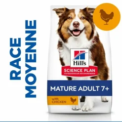 HILL'S - Croquettes chien science plan adult mature 7+ medium poulet - hill's 14 kg