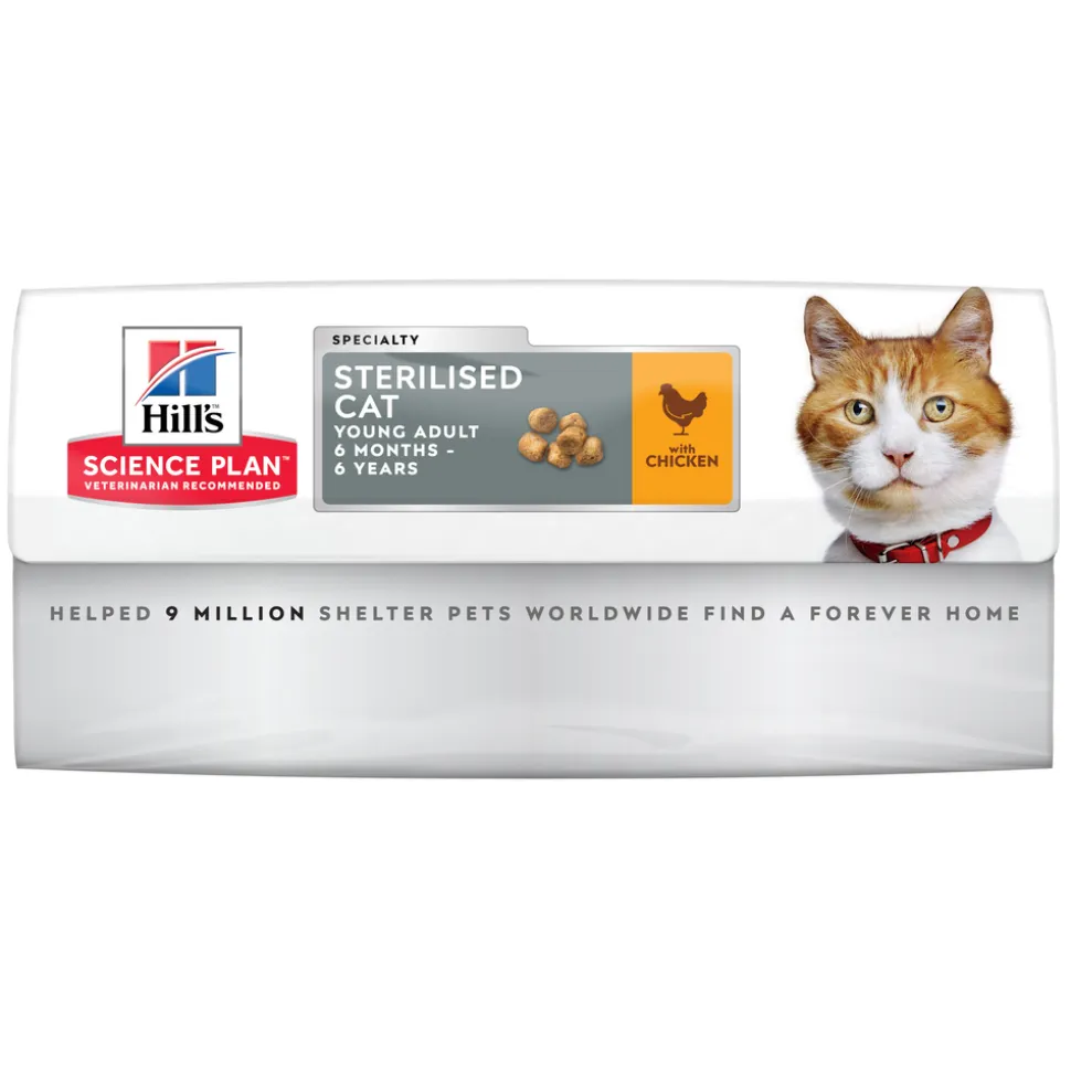HILL'S - Croquettes pour chat adulte stérilisé, au poulet - 3kg