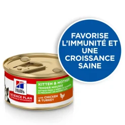 HILL'S - Mousse pour chaton et chatte gestante - poulet et dinde 85g